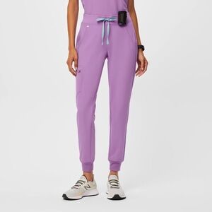 Figs Zamora High Rise Jogger Scrub Pants in Lilac Dawn Size Medium